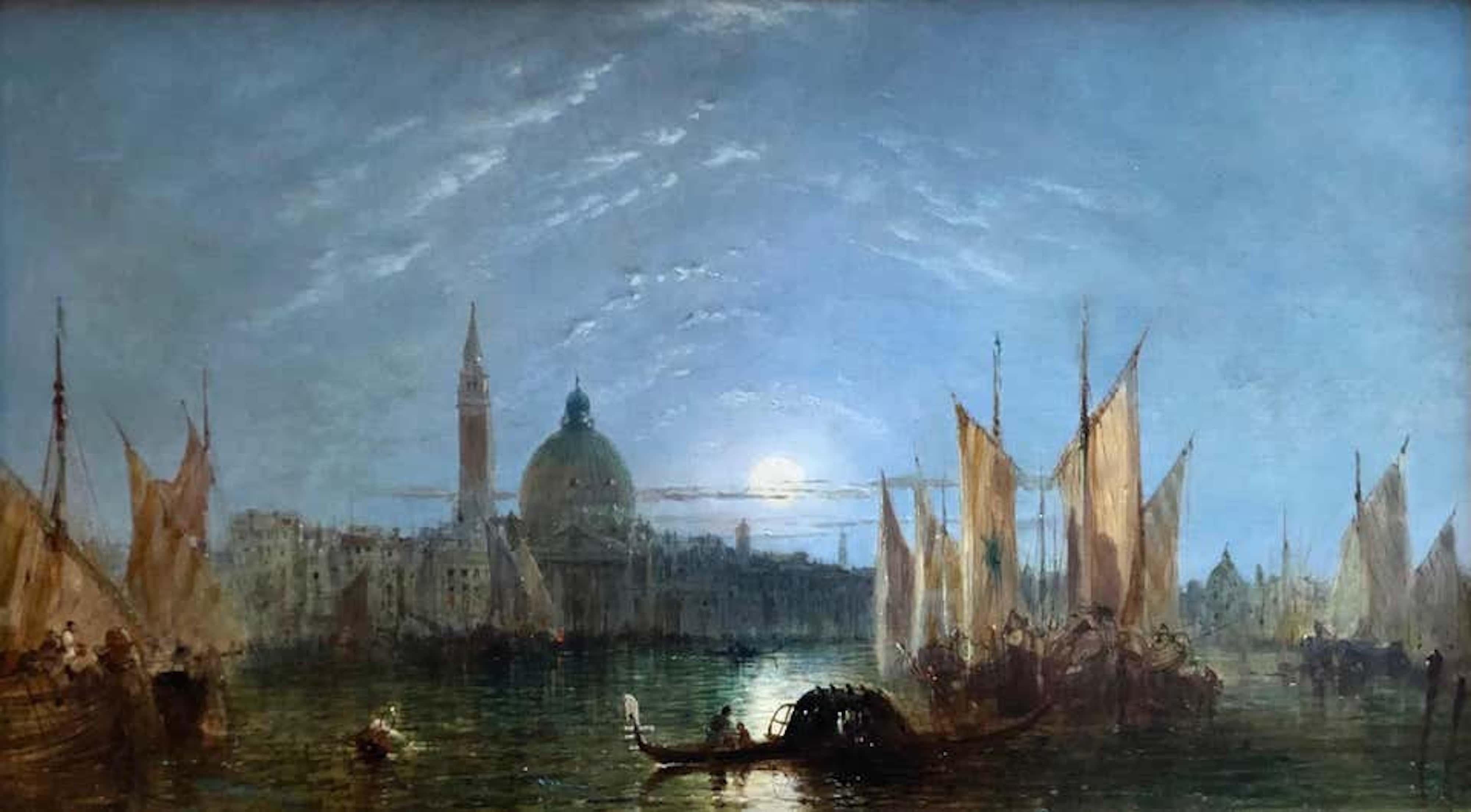 Moonlight Over Venice - Painting by Jane Vivian