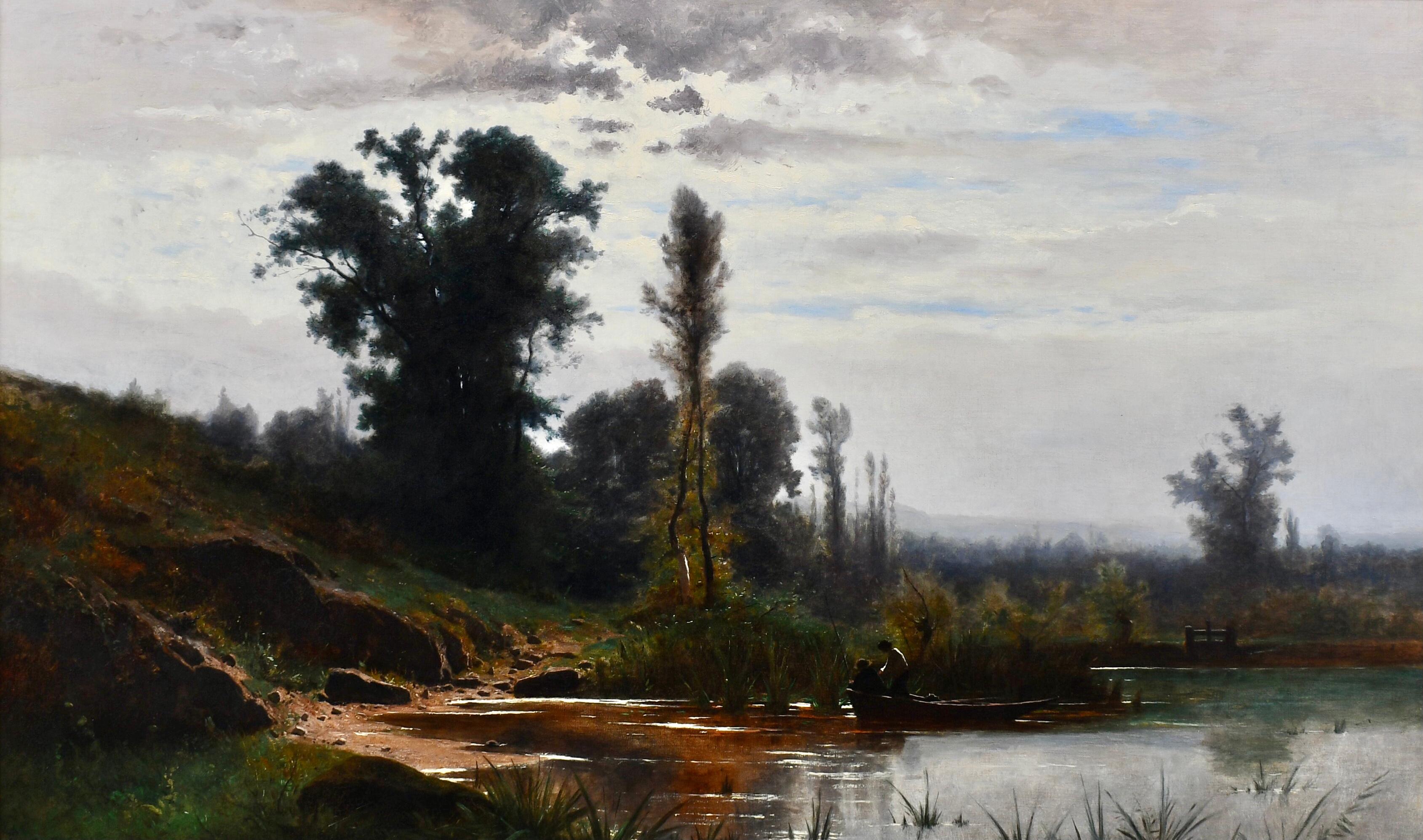 On the River Bank - Painting by Gustave Castan