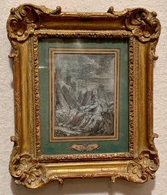 Französisches Gemälde in Gouache und Kreide aus dem 18. Jahrhundert mit klassischen alten Meistern