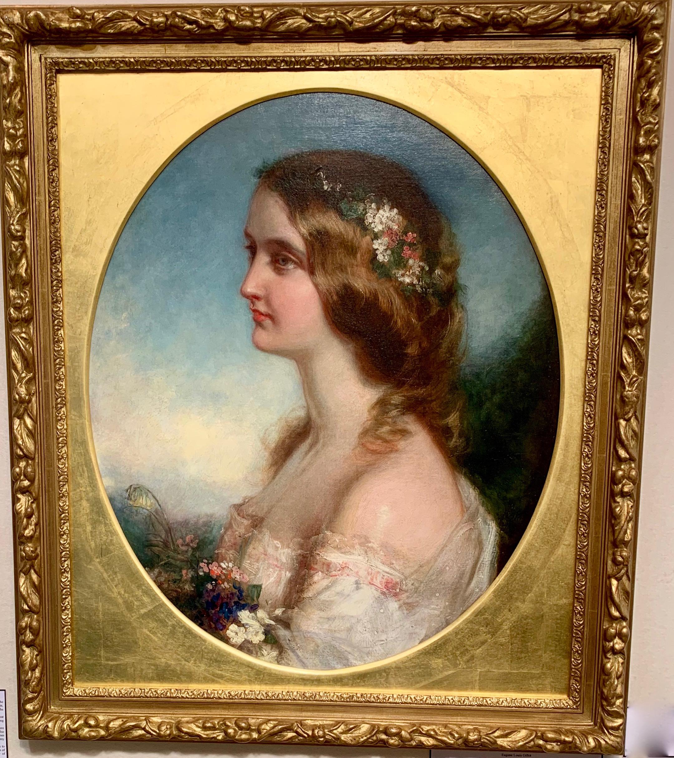 Edmund Have Portrait Painting - Spring, Portrait of a young English girl from the mid Victorian period.