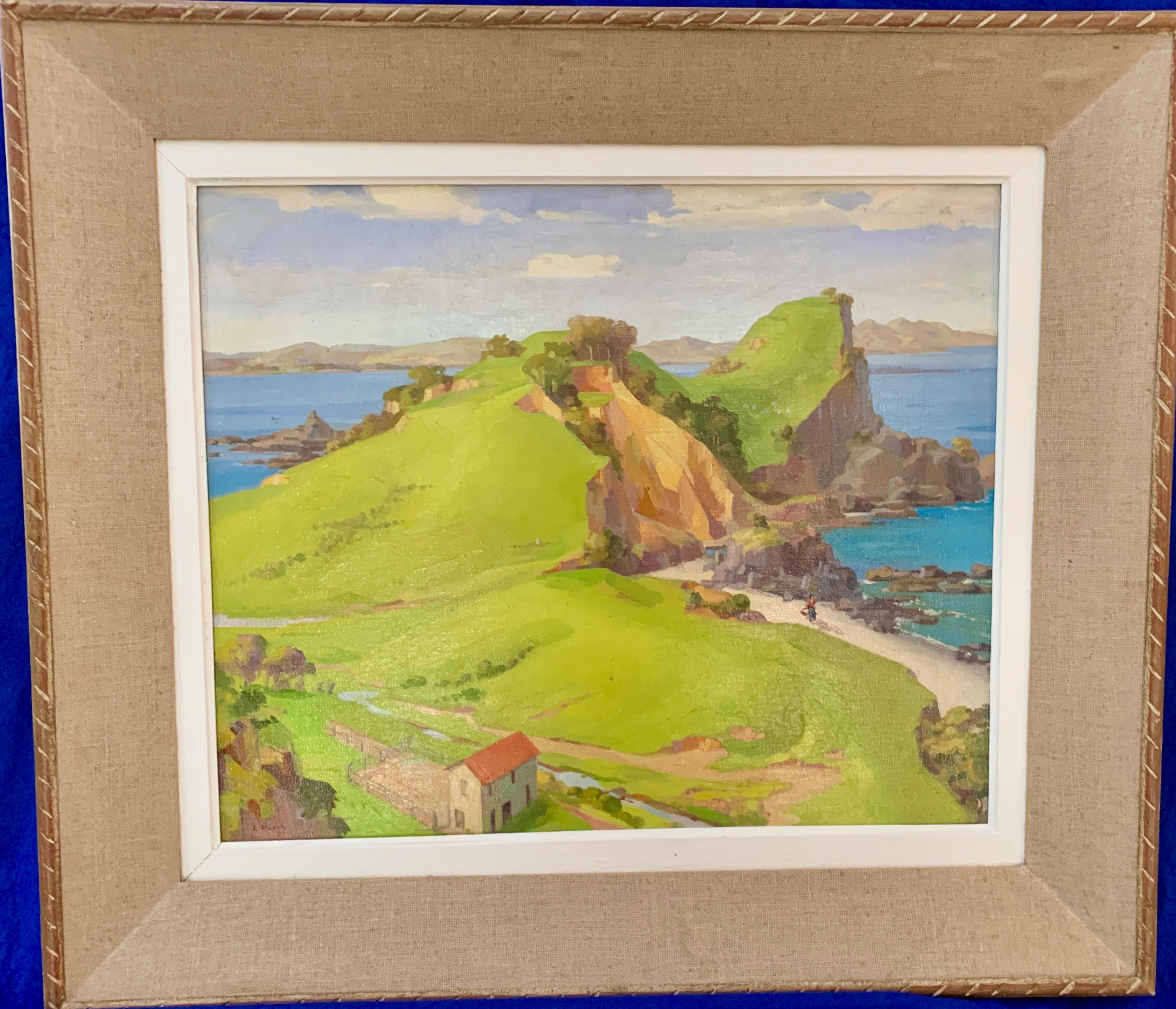 Lionel Birch Landscape Painting - Early 20th century Coastal English Impressionist scene