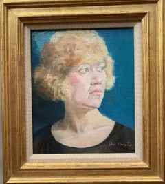 Modernest English mid century portrait of a Blonde lady