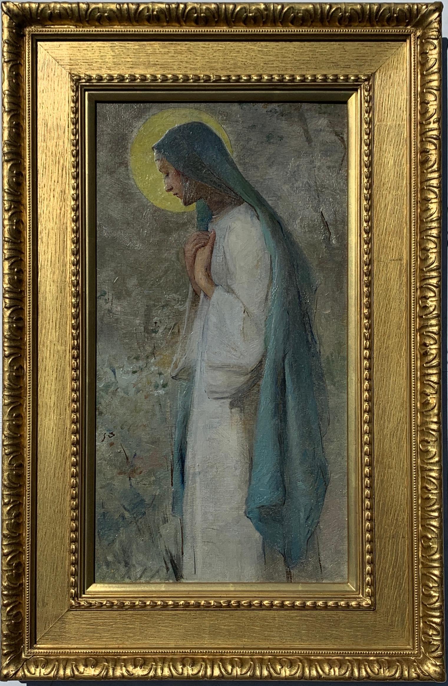 CHENPAT1002 charming nun girl portrait hand painted oil painting art on canvas 