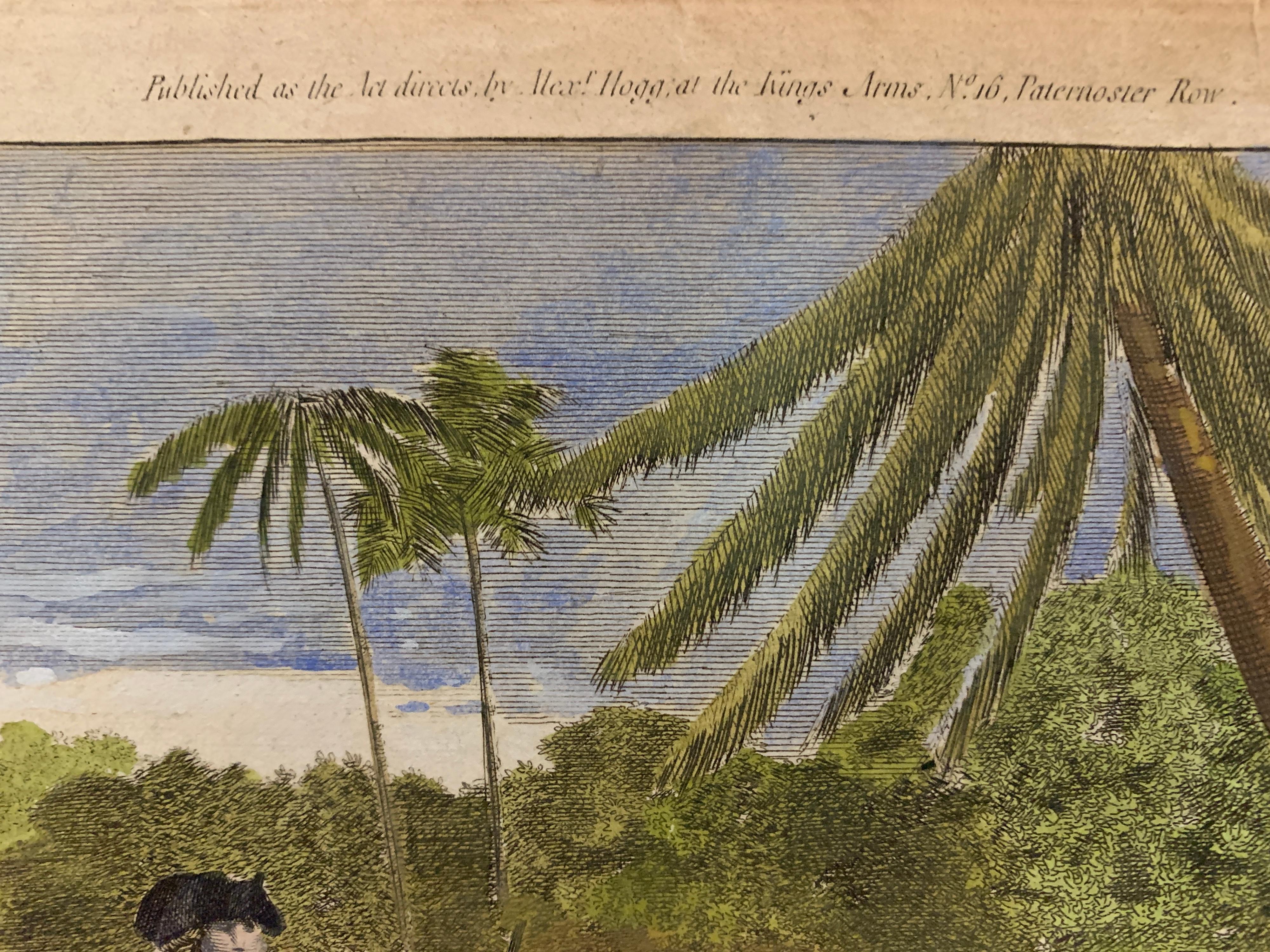 English 18th century of Captain Cook in Mallicolo and Erramanga, New Hebrides - Old Masters Print by English school 18th century