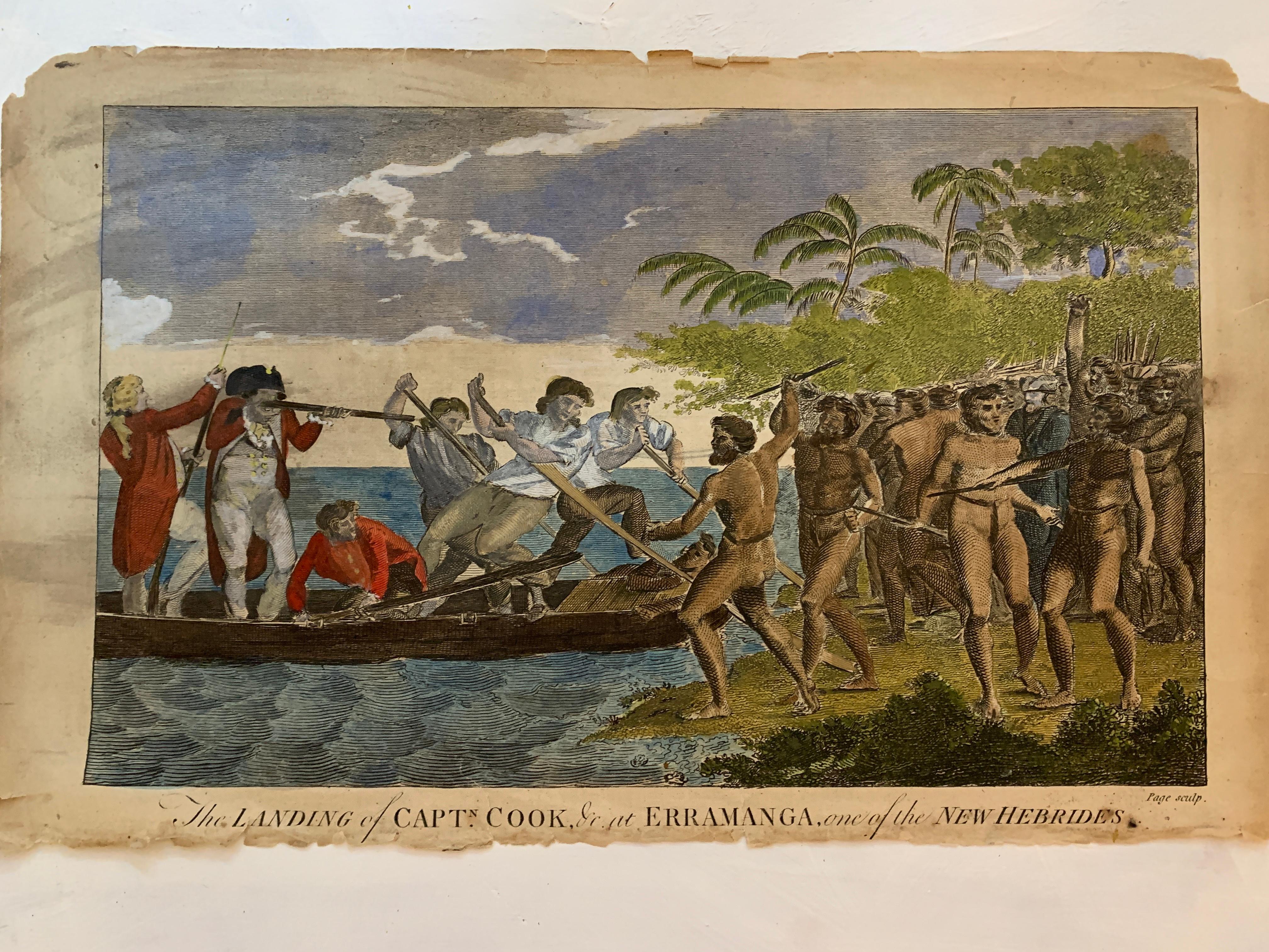 English 18th century of Captain Cook in Mallicolo and Erramanga, New Hebrides 2