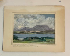 Irische Landschaft aus der Mitte des Jahrhunderts von Glen Lough, Co. Diener: „Negal“