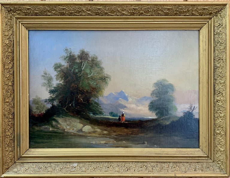 Follower of James Arthur O'Connor Figurative Painting - Landscapes with trees, pair of English or Irish 19th century landscapes