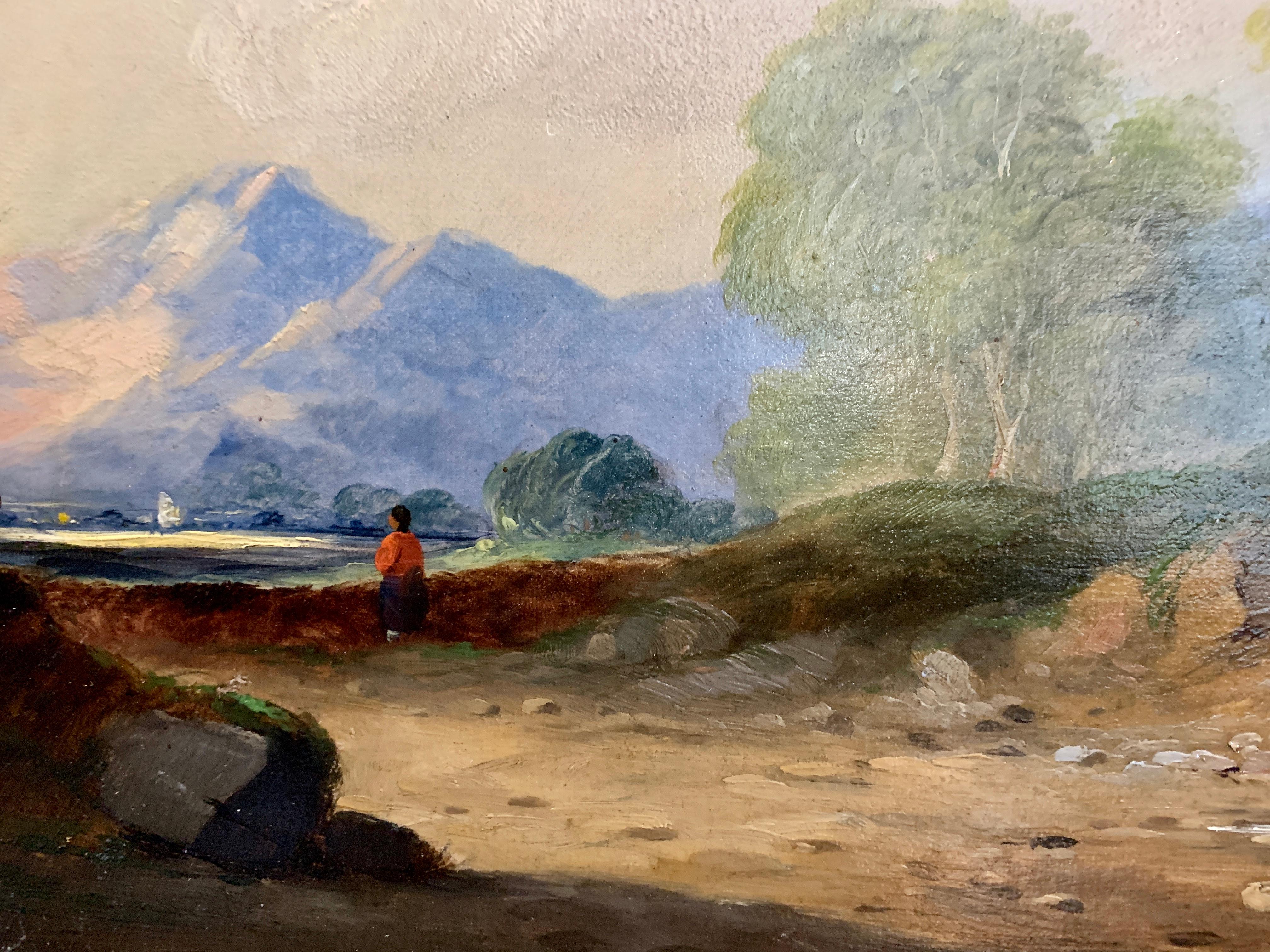 Pair of English or Irish 19th century landscapes in a similar style to the work of James Arthur O,Connor

O'Connor was a well known Irish landscape painter from the early part of the 19th century. His work is often of an extensive landscape with a