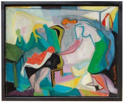 Mid Century French Abstract study of figures