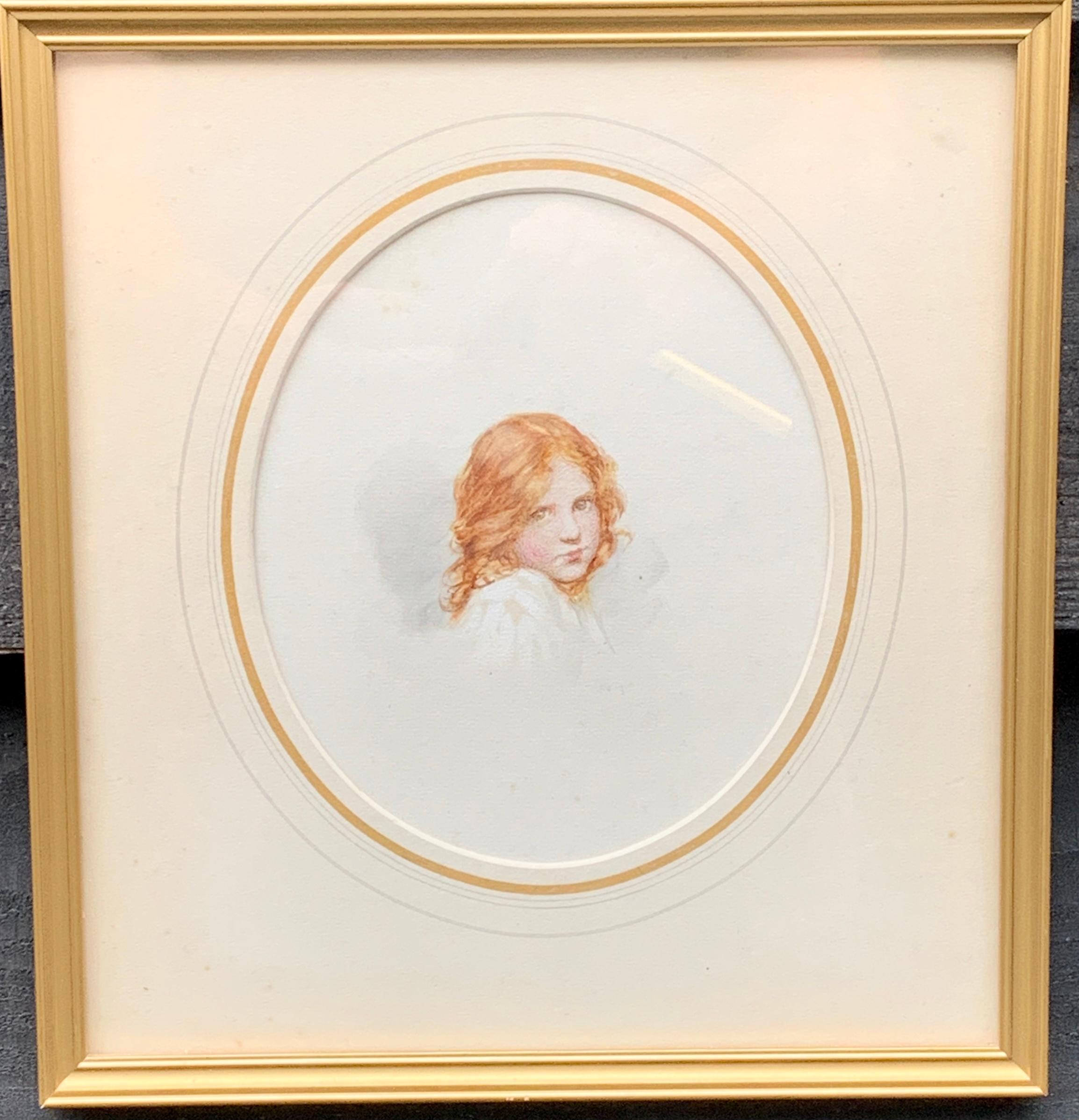 Early 20th century English portrait of a red haired young girl
