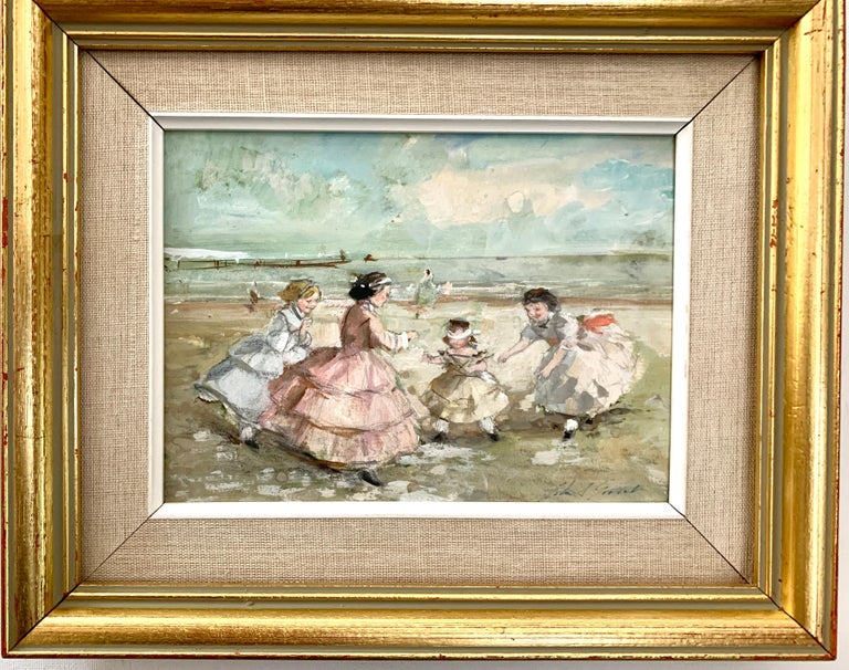 John Strickland Goodall Blind Mans Buff, British Couple walking in a