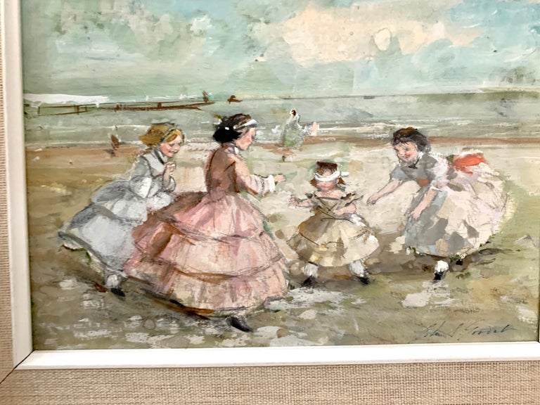 John Strickland Goodall Blind Mans Buff, British Couple walking in a