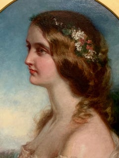 Spring, Portrait of a young English girl from the mid Victorian period.