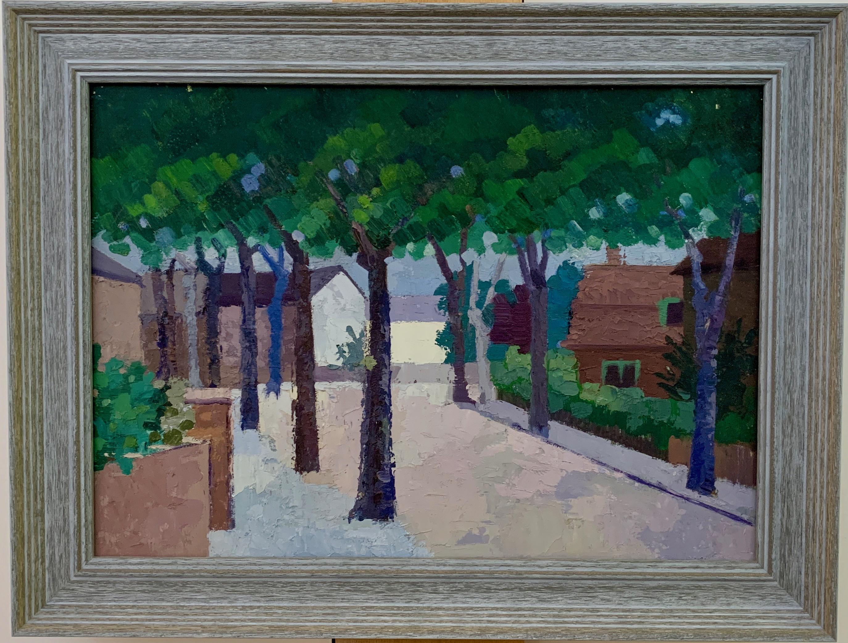 20th century English Impressionist town scene, possibly France