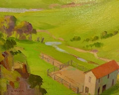 Scène impressionniste anglaise côtière du début du XXe siècle