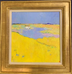 English Impressionist view of a Cornfield landscape in Provence,  France