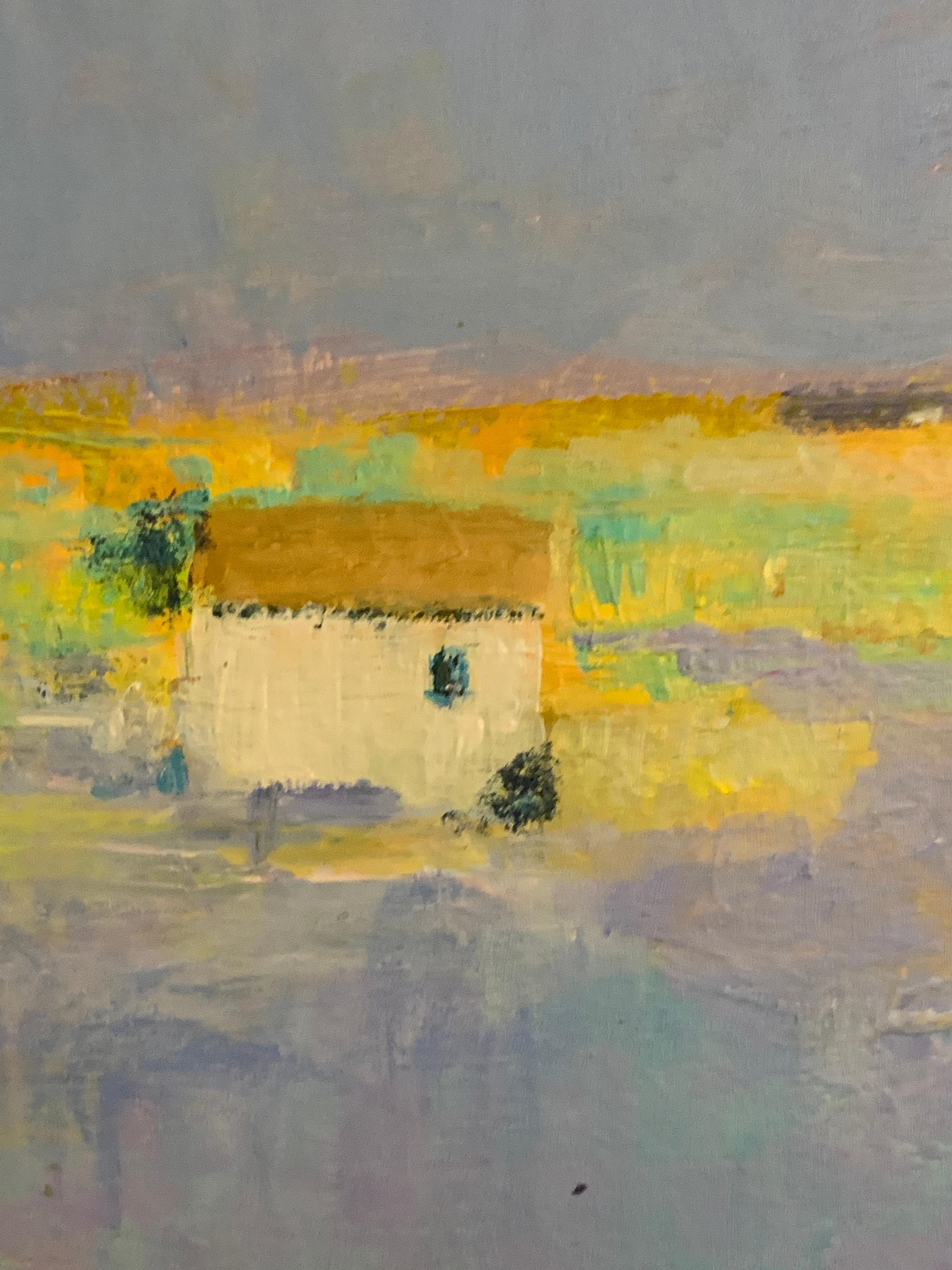 A wonderful and colorful scene of a Cornfield In the Provance region of France.

David is a painter from England that now resides in Connecticut, America. His work is an energetic attempt to capture the fleeting light on water, buildings, and