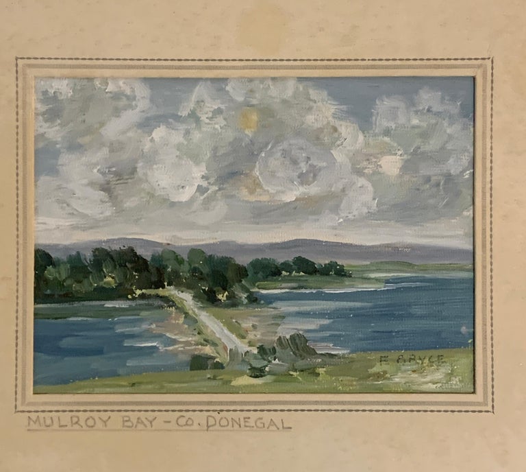 Irish mid century river landscape , Mulroy Bay, Co. Donegal - Painting by F.Bryce