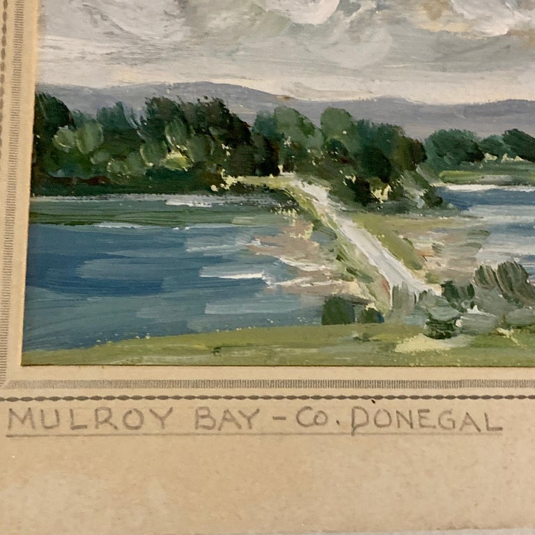 Irish mid century river landscape , Mulroy Bay, Co. Donegal - Impressionist Painting by F.Bryce