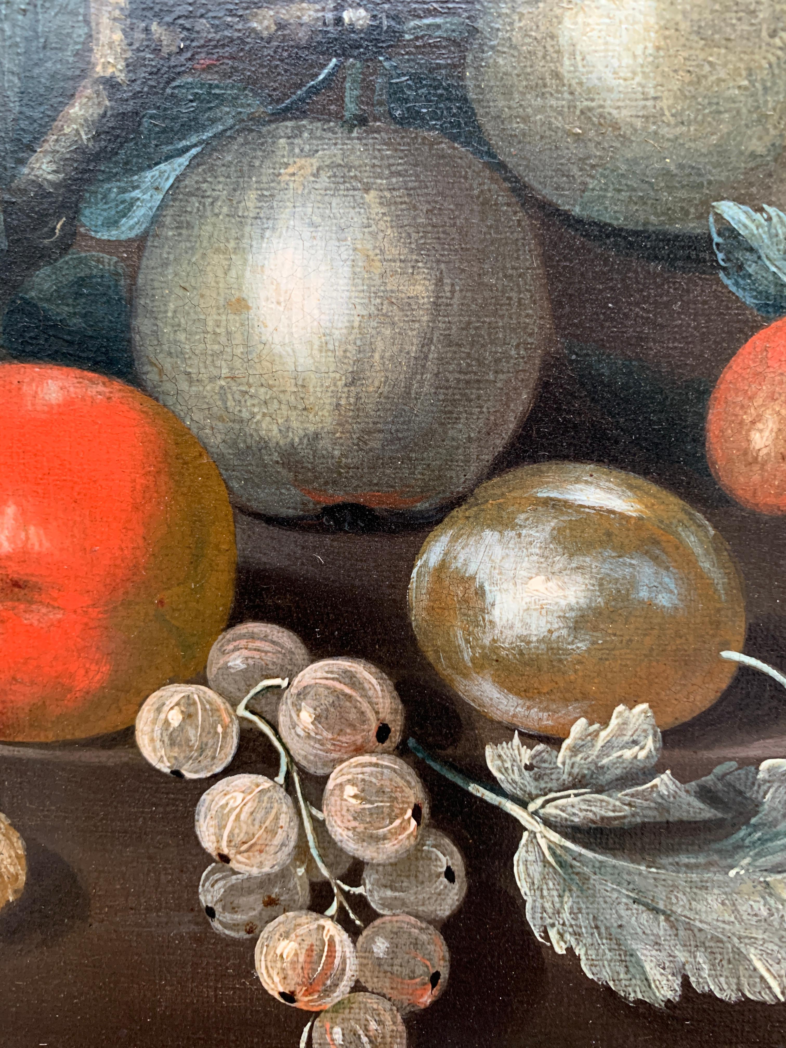 Dutch old master still life of fruit, with plums, Cherries, Raspberries etc 3