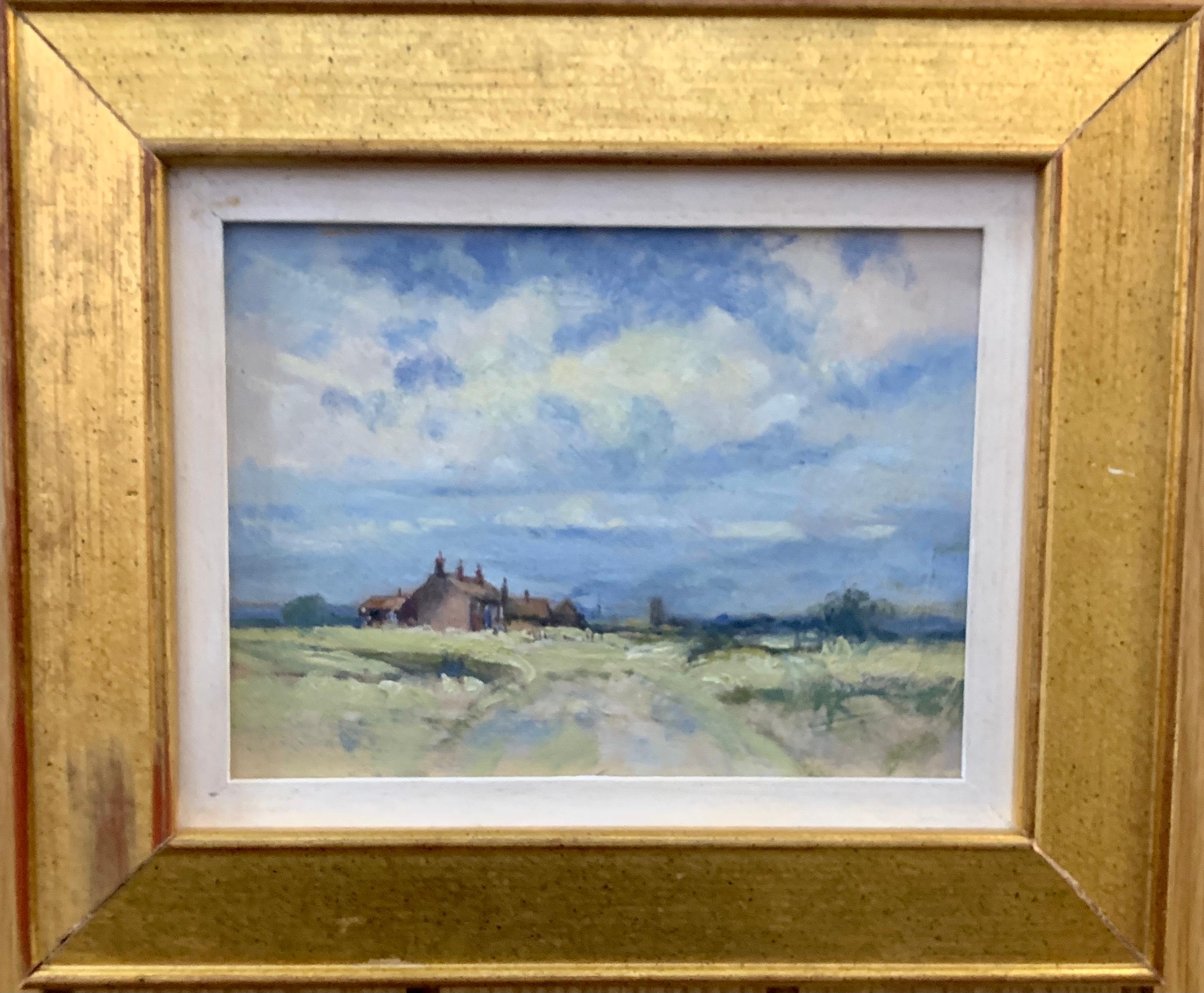 Impressionist English 20th century, cottage landscape near Winterton, Norfolk 