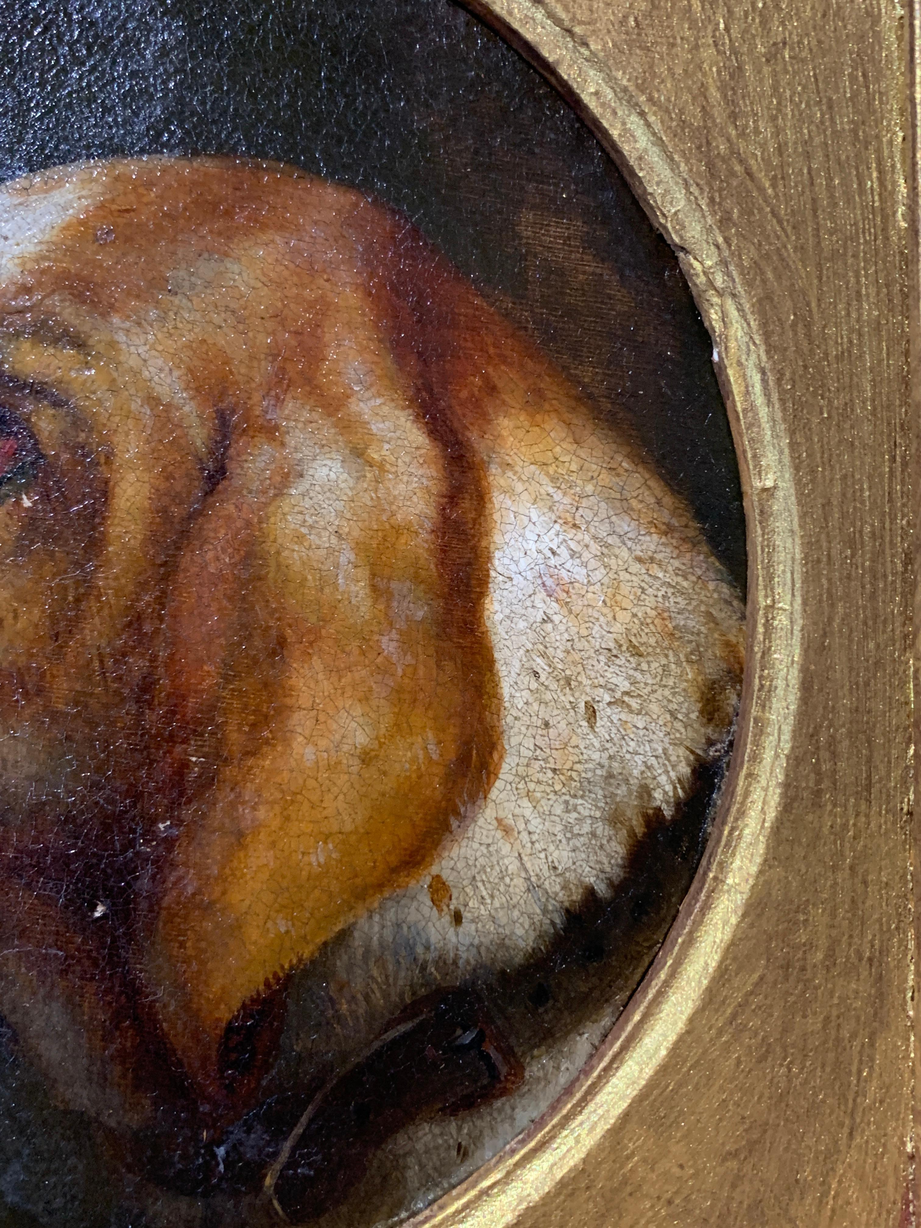 Portrait of a hound dog, English Victorian 19th century oil portrait of a hound 2