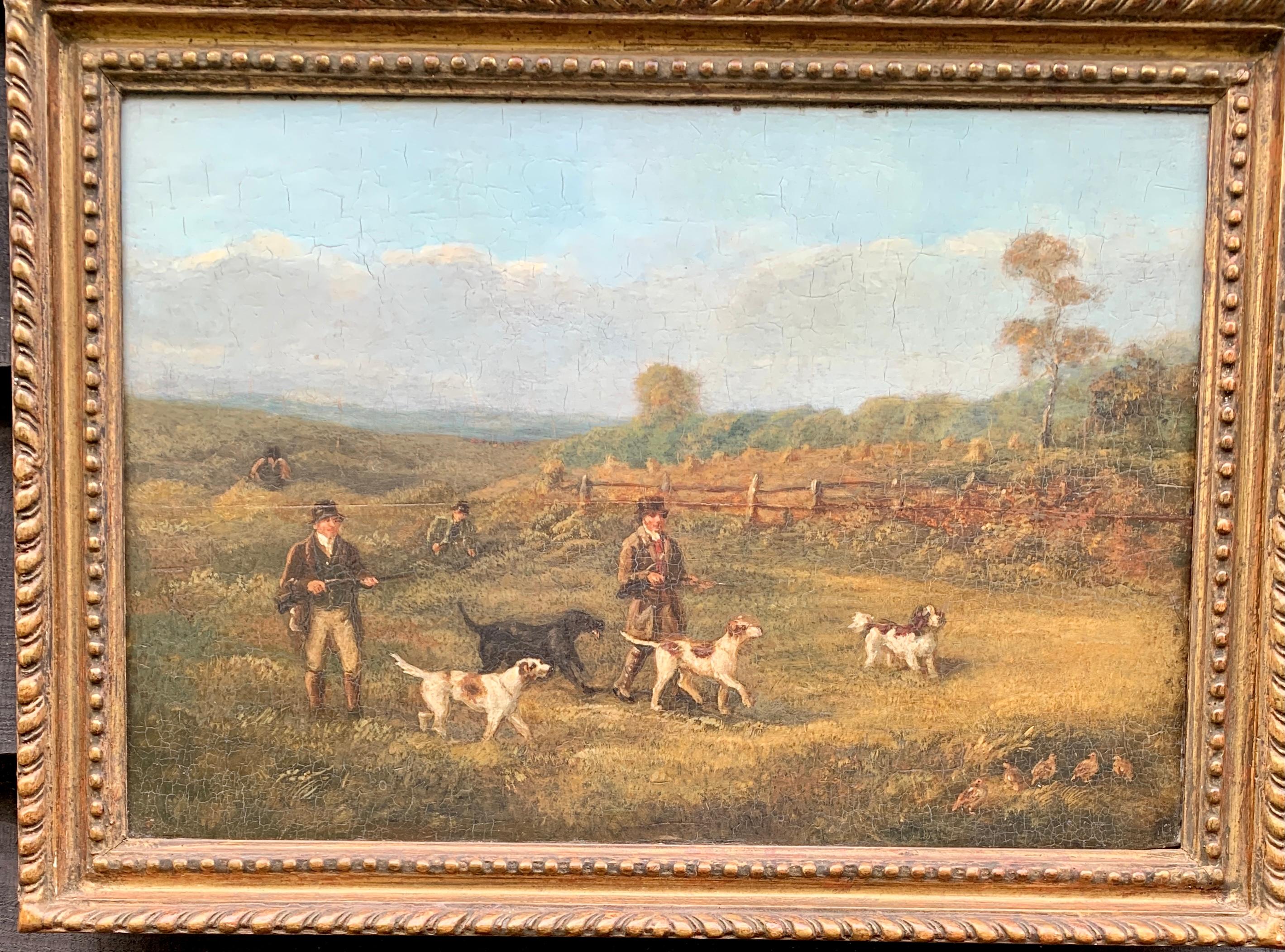 Antique oil paintings, set of Four English Early 19th century shooting scenes 3