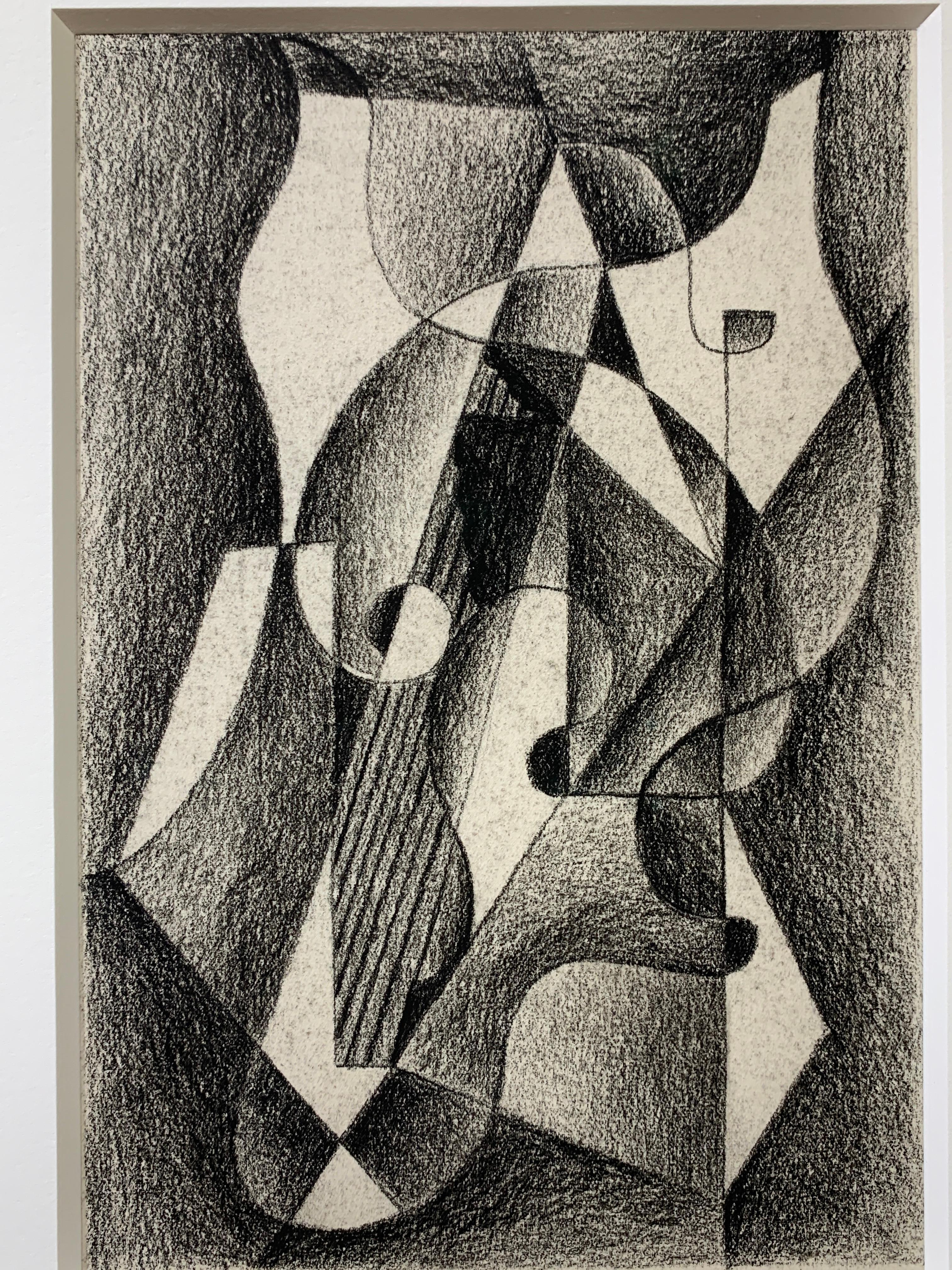 Abstrakte Bleistiftzeichnung, Etude, Belgien, 20. Jahrhundert im Angebot 1