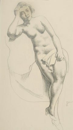 Female nude with high heels - Drawing, Pencil, Female Nude, New Objectivity