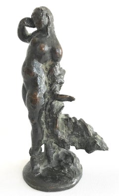Salome (veil dancer as a nude) - Bronze, dark patina, sculpture, female, 20th C.