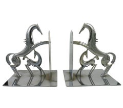 Antique Two Bookends with Horses 