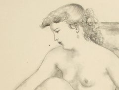Sitting nude - Drawing, Chalk, Female Nude, New Objectivity, around 1930