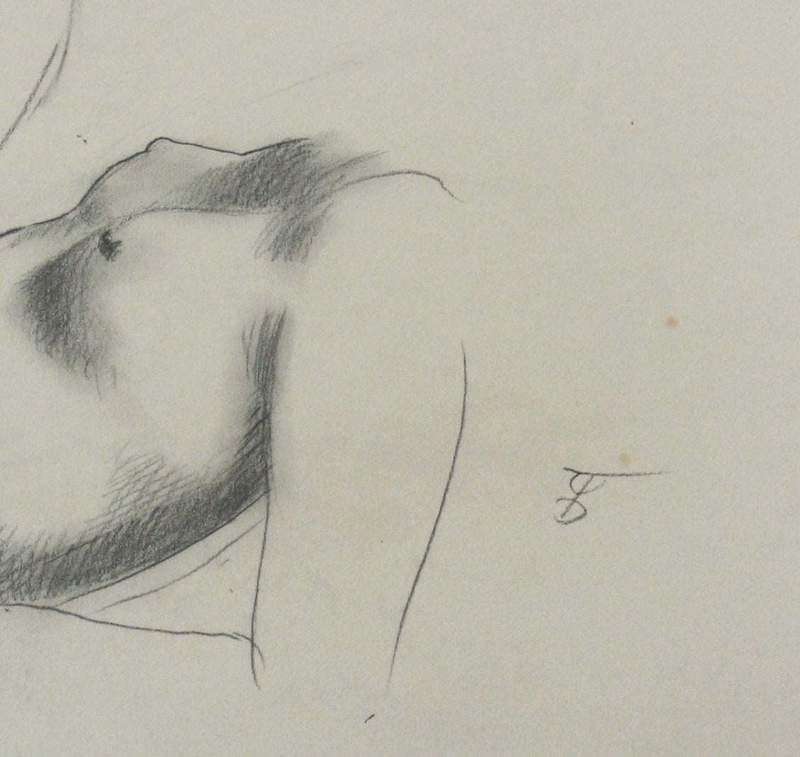 Female torso - Drawing, Pencil, Female Nude, New Objectivity, around 1930 - Art by August Wilhelm Dressler