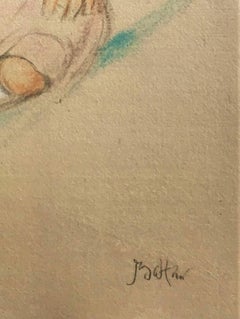 Portrait de Valérie - Litographie couleur, Portrait d'enfant, Graphisme, Modernisme