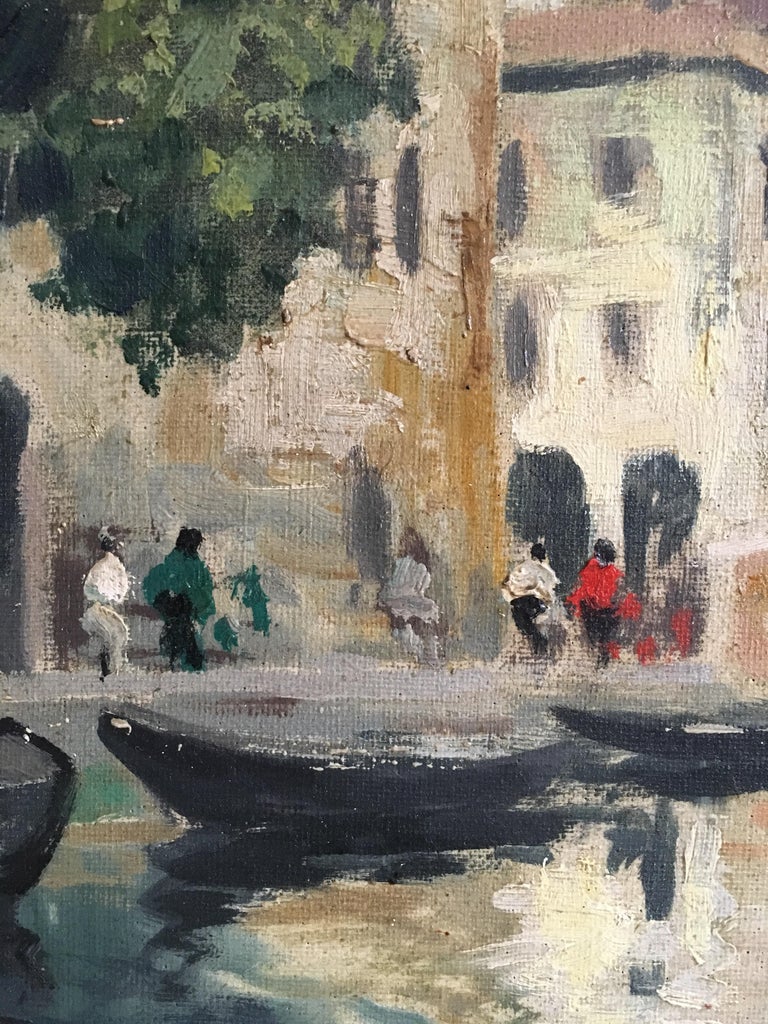 Venice Canal, Impressionist Oil Painting  For Sale 2