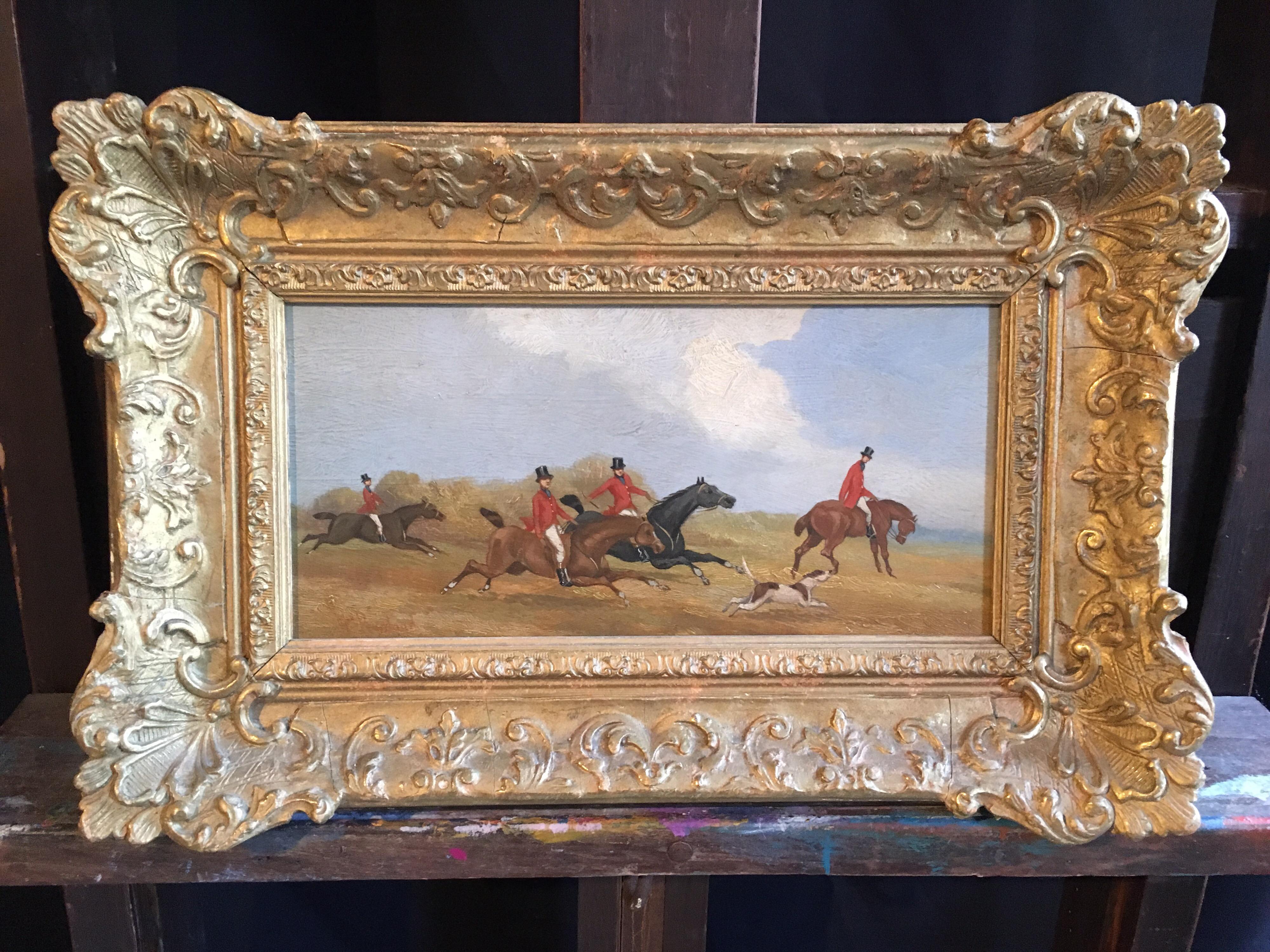The Hunt (part 1), Victorian British Oil Painting, Signed 3