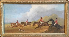 Antique The Hunt (part 2), Victorian British Oil Painting, Signed