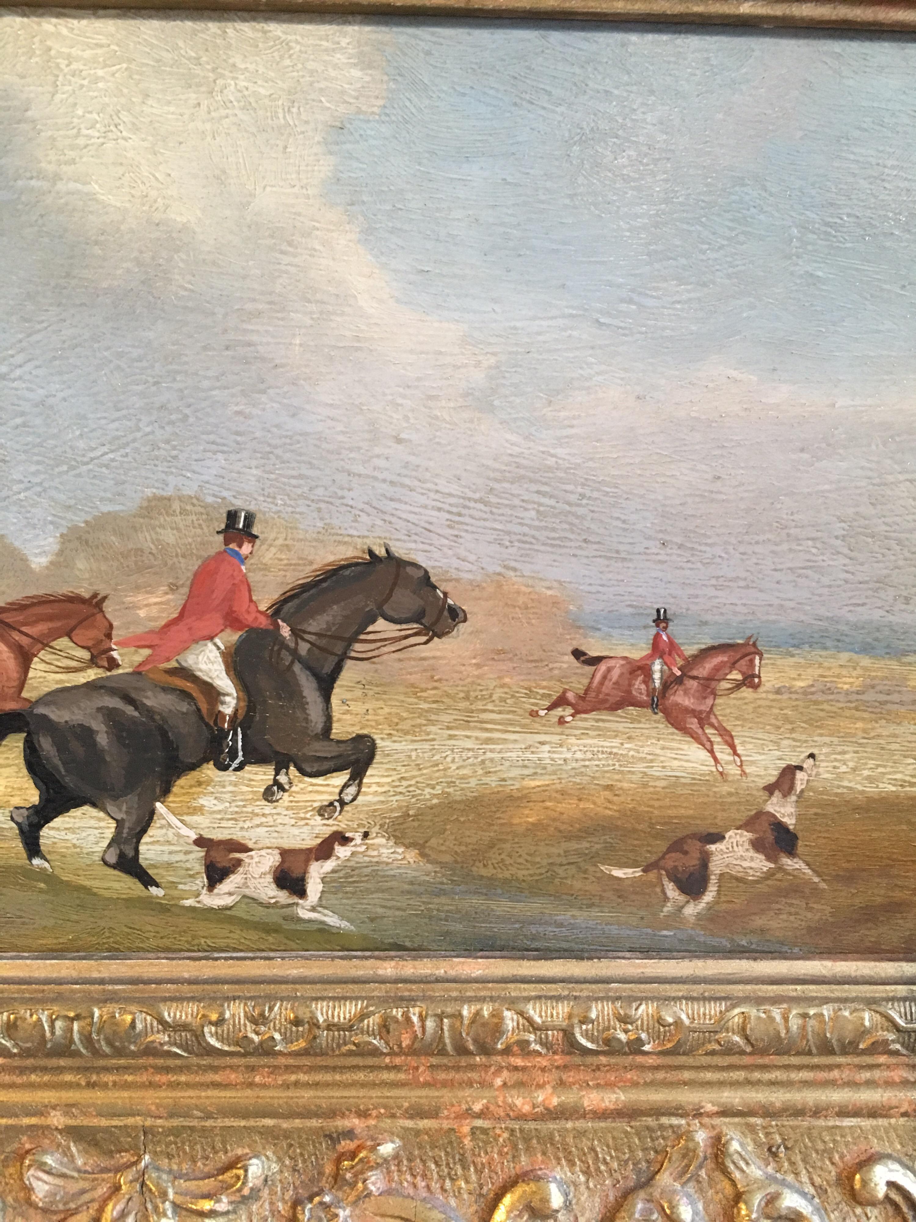 The Hunt (part 3), Victorian British Oil Painting, Signed 2