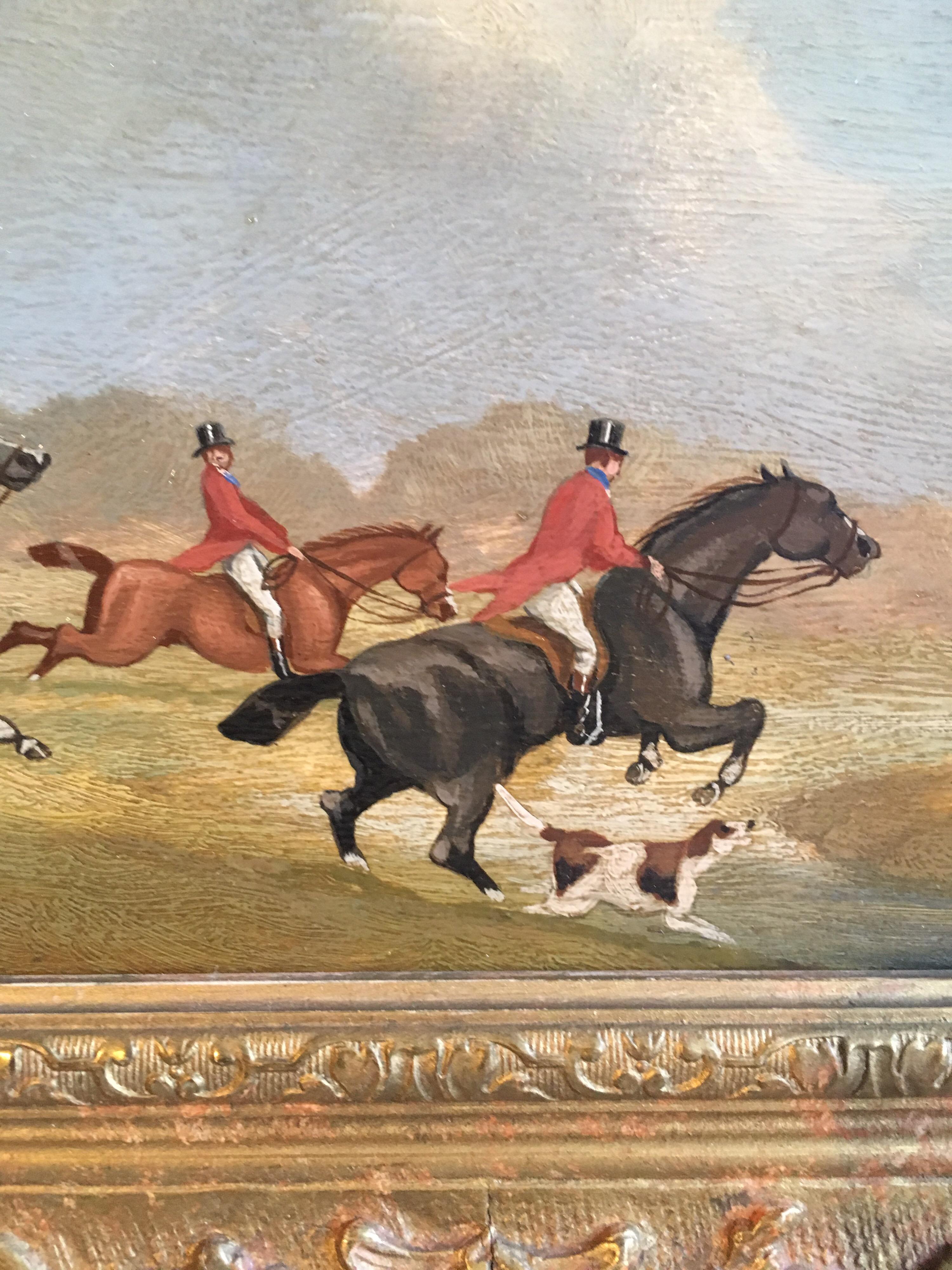 The Hunt (part 3), Victorian British Oil Painting, Signed 4