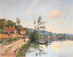 'Paysage de L'eure' Impressionist Landscape, Signed Oil Painting