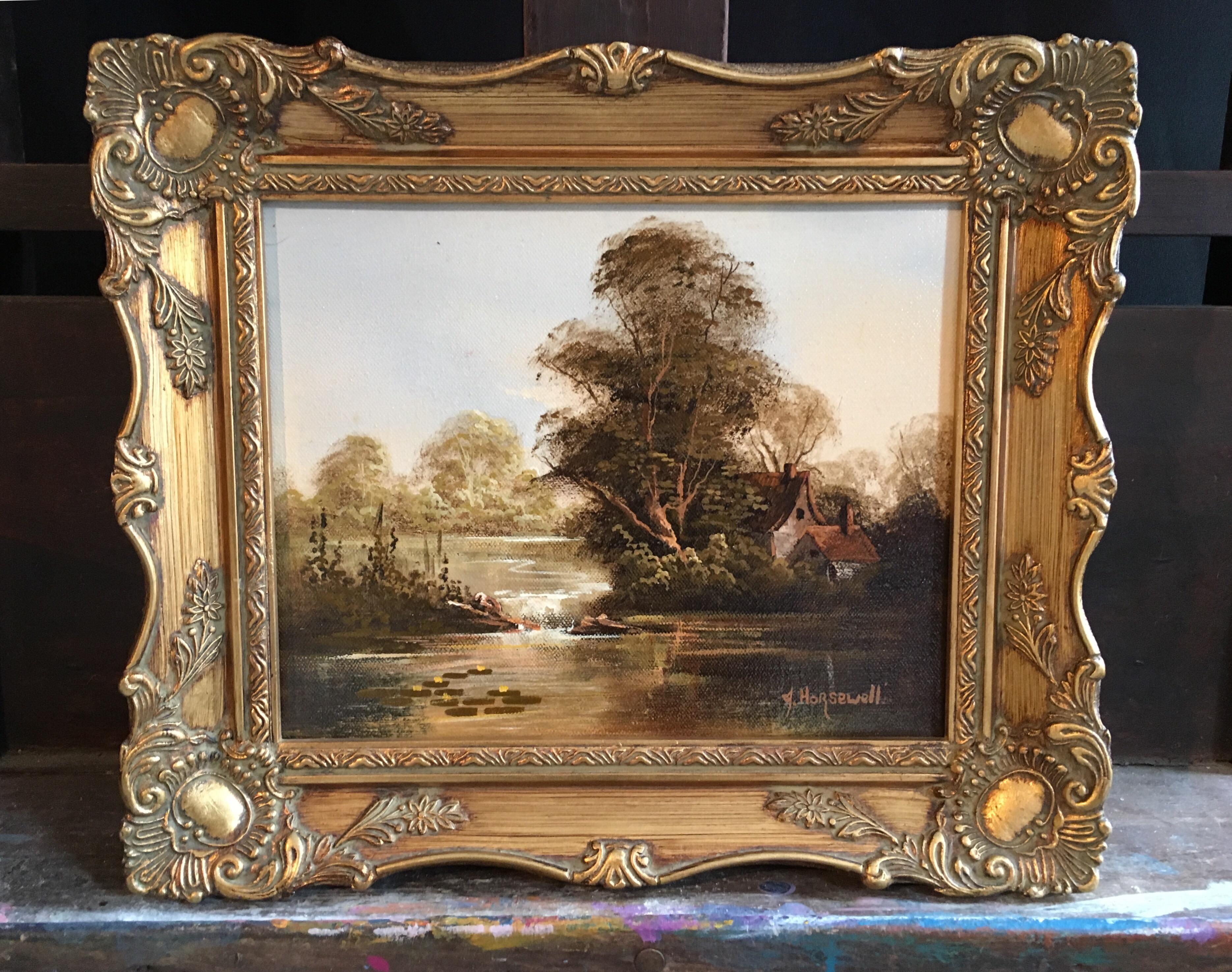 Pair English Rural Landscape Oil Paintings, Signed by the Artist 3