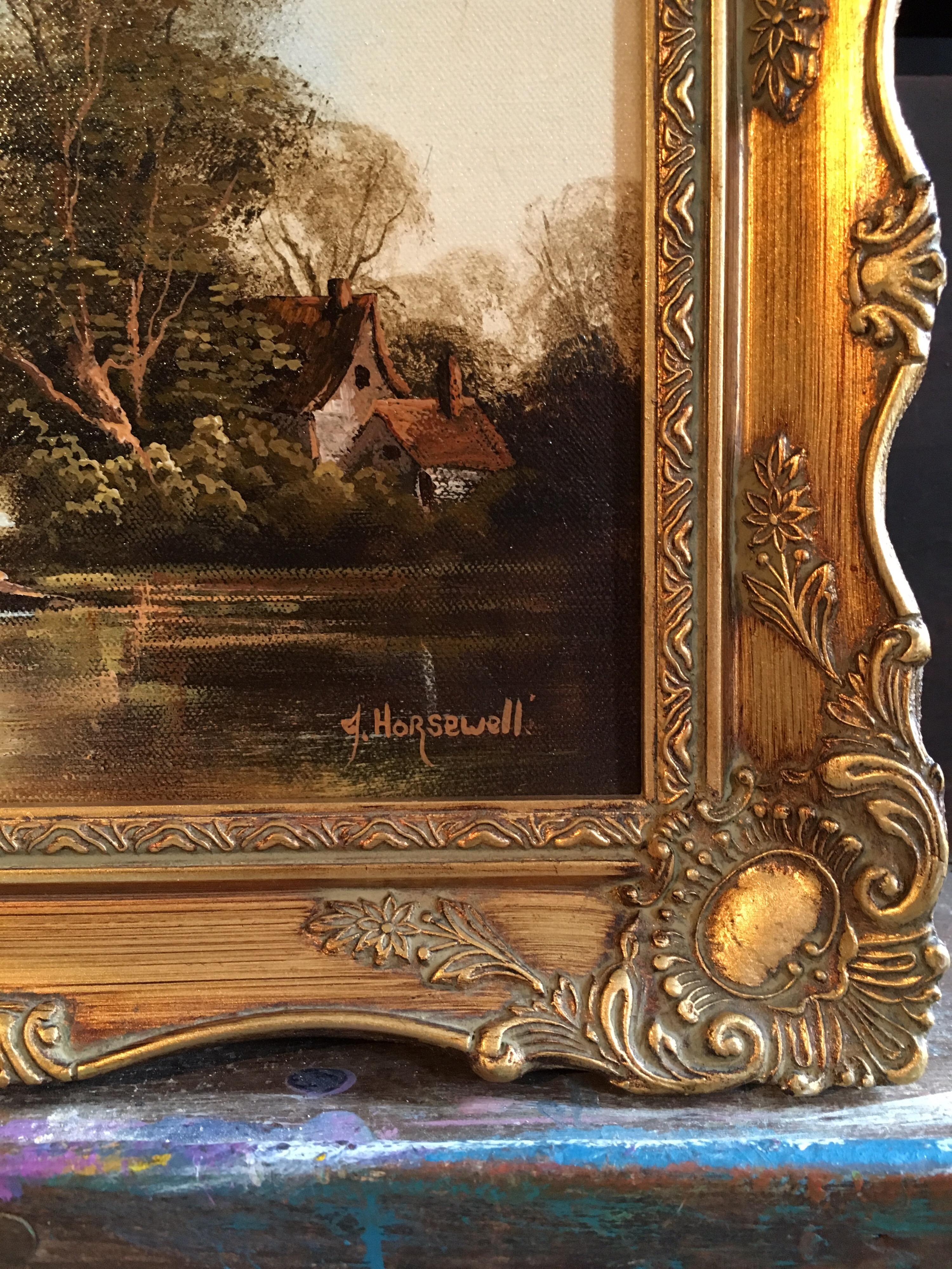Pair English Rural Landscape Oil Paintings, Signed by the Artist 5