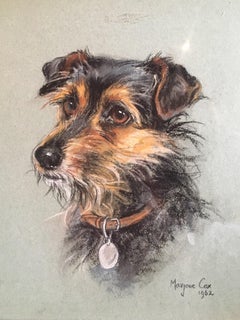 Portrait of a Terrier - Superb 1960's English Dog Pastel