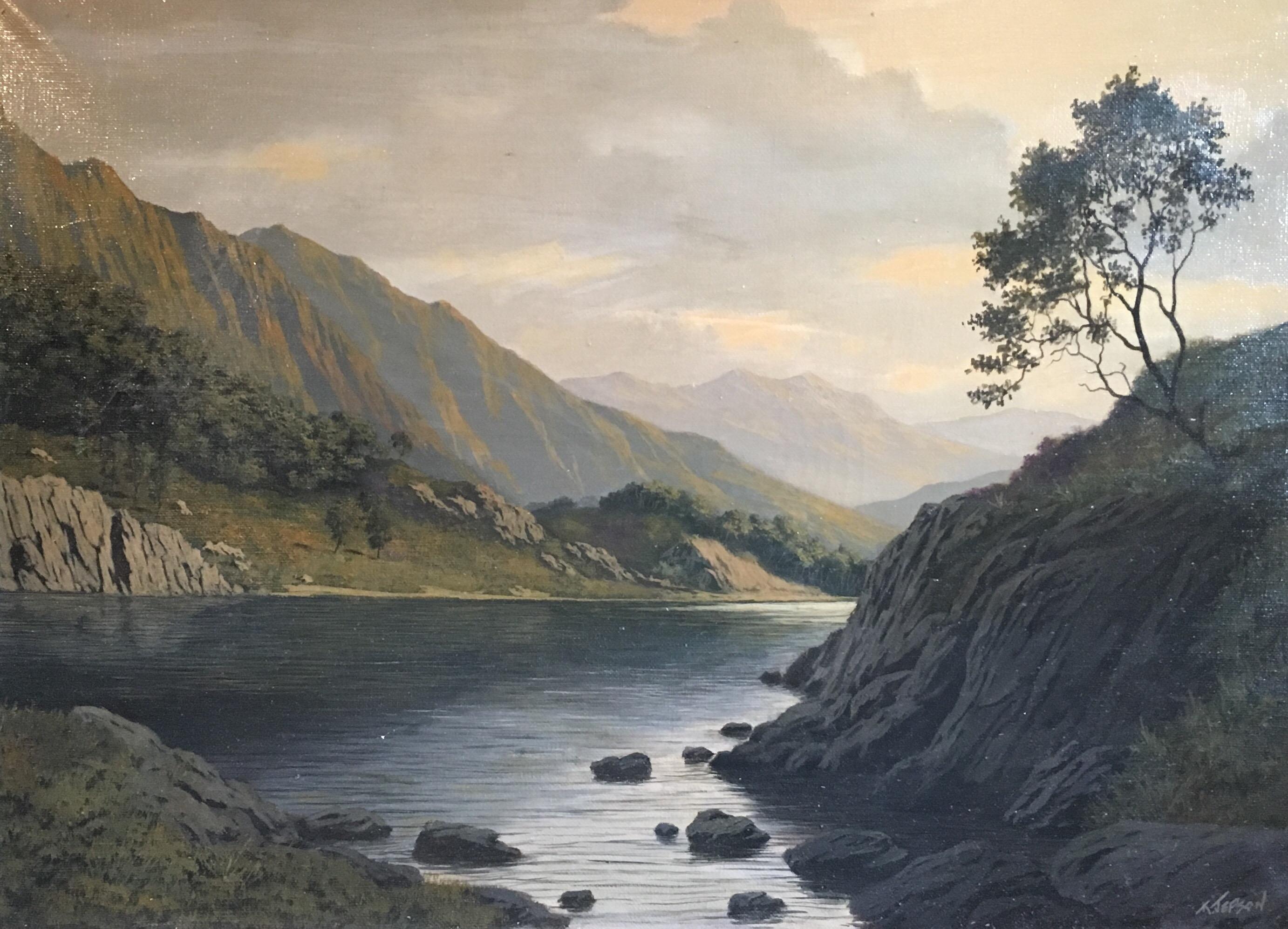K.Jepson Landscape Painting - Across the Valley, Impressionist Landscape, Signed Original Oil Painting