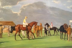 Equestrian Portrait, Horse Racing, Sporting Oil Painting, Signed