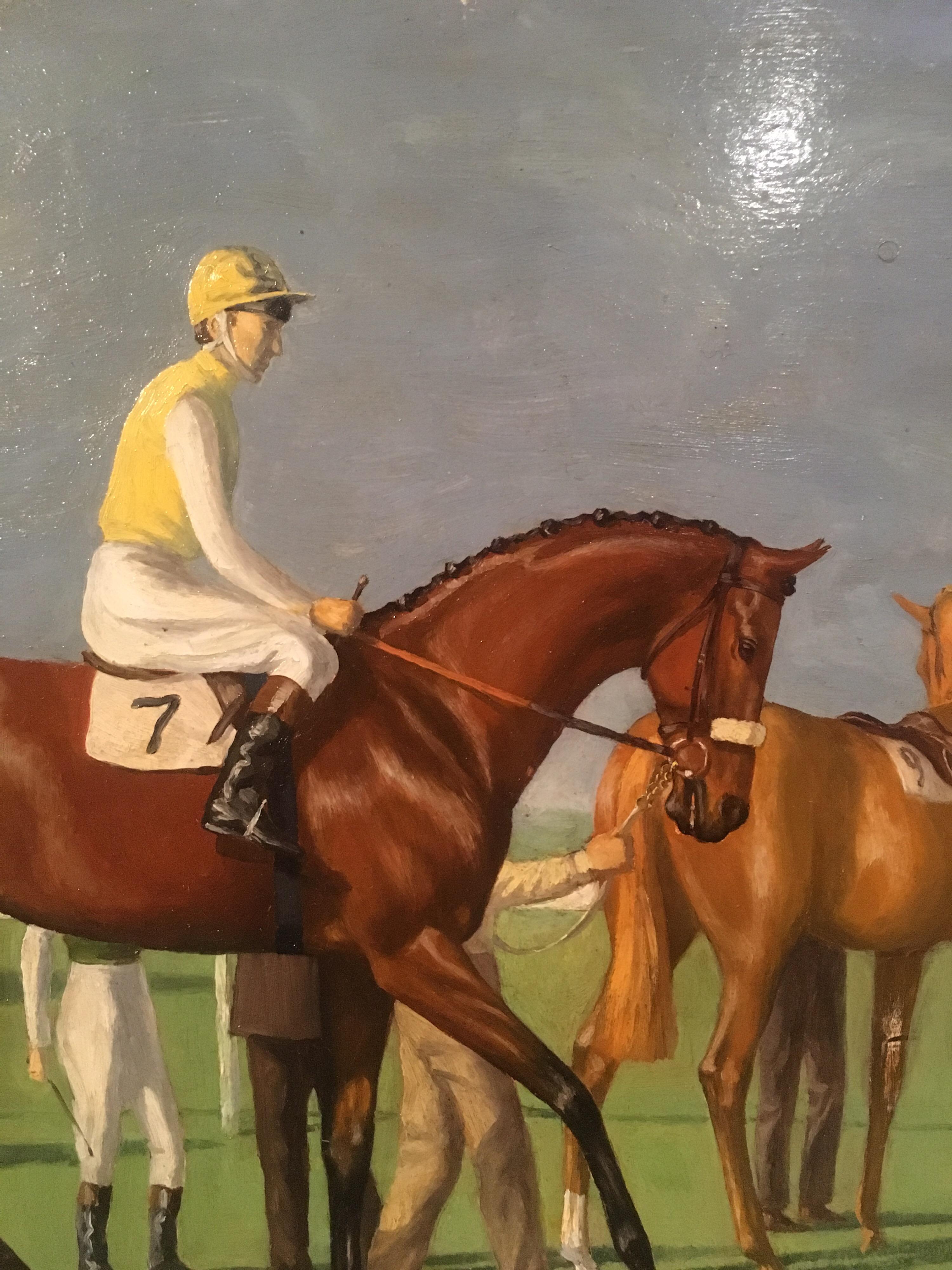Equestrian Portrait, Horse Racing, Sporting Oil Painting, Signed 3