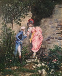 Feines impressionistisches Porträt eines viktorianischen High-Society-Paares, Ölgemälde