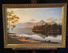 Reflektion auf dem Wasser:: große impressionistische Landschaft:: signiertes Ölgemälde