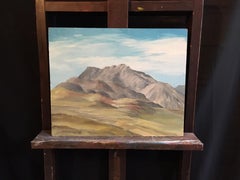 Blue Sky, Impressionist Landscape, Original Oil Painting, Signed