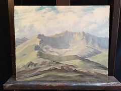 "Snowdon from Siabod", Impressionist Landscape, Original Oil Painting, Signed